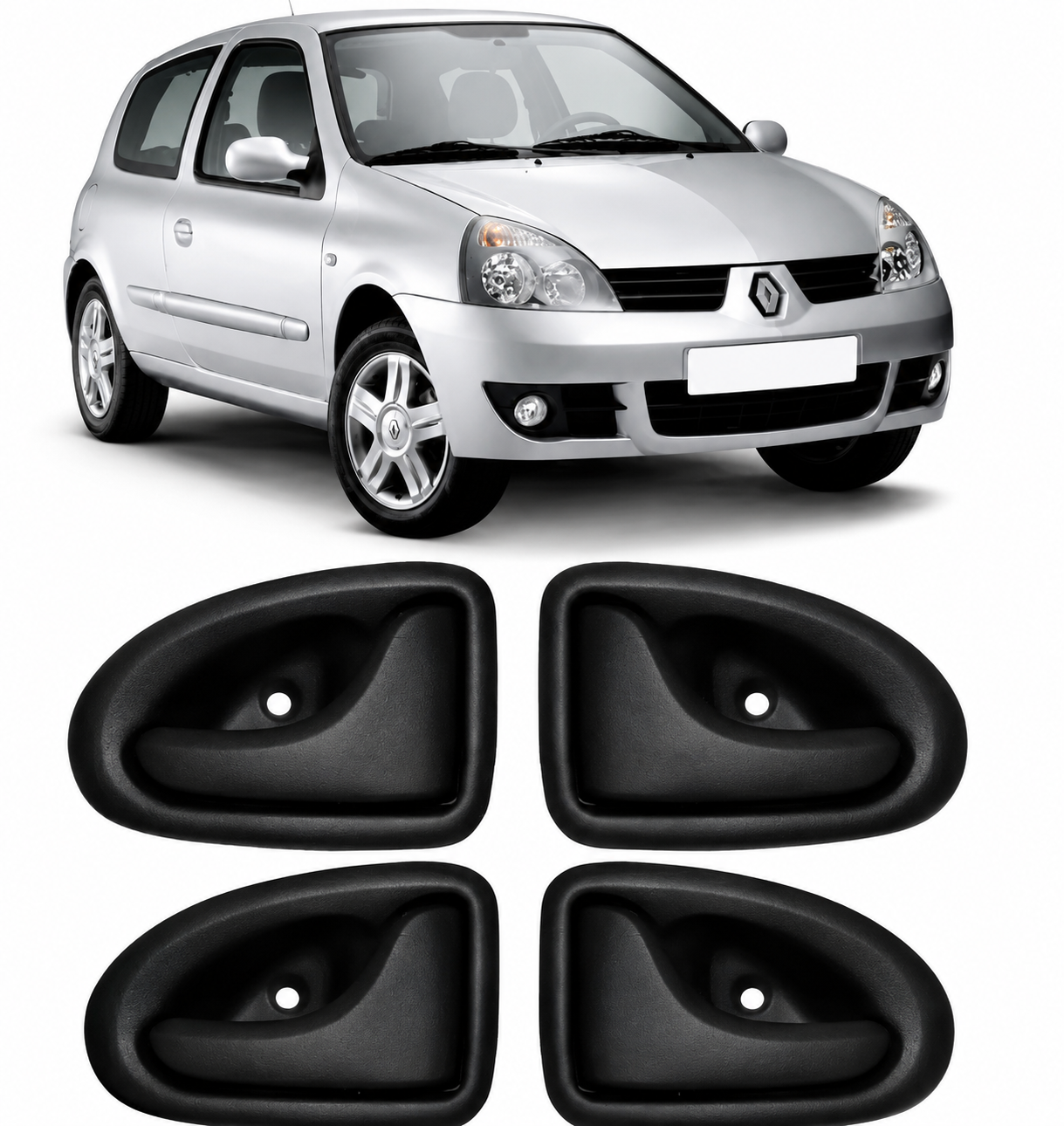 Kit 4 Maçanetas Internas Puxador – Renault Clio, Mégane, Scénic e Symbol
